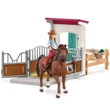 Kép 3/3 - Schleich: Horse Club - Hannah és Cayenne lovas box játékszett