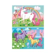 Kép 2/2 - Hiszek az unikornisokban Supercolor 2 az 1-ben puzzle 2x20db-os - Clementoni