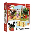 Kép 1/4 - Bing és barátai 2 az 1-ben puzzle és memóriajáték - Trefl
