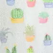 Family kaktusz mintás zuhanyfüggöny 180x180cm 11528E