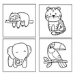 Kép 2/2 - Sticker Art: Állatok színezhető matrica szett - Comansi