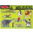 Kép 1/3 - Fa hangos formapuzzle állatkerti állatokkal - Melissa & Doug