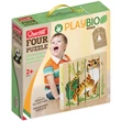 Kép 1/2 - Quercetti: PlayBio Veszélyeztetett állatok 4 az 1-ben fahasáb puzzle