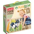 Kép 1/2 - Quercetti: PlayBio Háztáji állatok 4 az 1-ben fahasáb puzzle