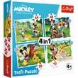 Kép 1/5 - Mickey egér szép napja 4 az 1-ben puzzle - Trefl