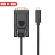 Kép 3/5 - Thunder CDP-018, USB-C átalakító VGA (1.8m kábel)