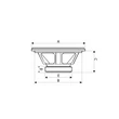 Kép 2/4 - Thunder PA18-XP1 hangszóró 1000W, 8 Ohm, lemez kosár (18" - 46 cm)