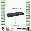 Thunder SPL-116, 1×16 HDMI 4K elosztó (fém ház) Thunder SPL-116, 1×16 HDMI 4K elosztó (fém ház)