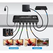 Kép 5/5 - Thunder SWP-204, 2×4 HDMI 4K kapcsoló és elosztó, ARC + távirányító