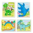 Kép 1/3 - Fa dinoszauruszos formapuzzle többféle változatban