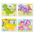 Kép 2/3 - Fa dinoszauruszos formapuzzle többféle változatban