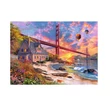 Kép 2/3 - Wood Craft: Naplemente a Goldebn Gate-nél fa puzzle 1000db-os - Trefl
