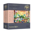 Kép 1/3 - Wood Craft: Tengerparti nyaralóház fa puzzle 500+1db-os - Trefl