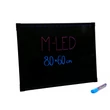 Kép 1/9 - M-LED LB-80PR Írható LED reklám tábla, PRO (80x60 cm) + 1db filc