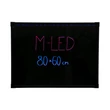 Kép 2/9 - M-LED LB-80PR Írható LED reklám tábla, PRO (80x60 cm) + 1db filc