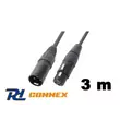 PD Connex CX100-3 DMX kábel (XLR mama - XLR papa) - (3 m)