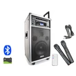 Kép 1/8 - Vonyx ST-100 (8") 250W akkumulátoros hordozható hangfal (3xMik + MP3 + Bluetooth+ CD)