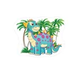 Kép 2/2 - Dinoszaurusz óriás padló puzzle 12db-os