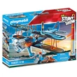 Kép 1/2 - Playmobil: Air Stuntshow - "Főnix" kétfedelű repülő hanggal (70831)