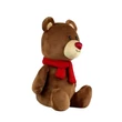 Kép 2/2 - Fényes orrú plüss barna maci 25cm-es