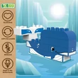 Kép 4/7 - Sarkvidék - 2 az 1-ben bálna vagy fóka | építőjáték | 12 db építőkocka | BiOBUDDi BB-0101