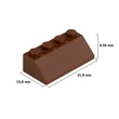 Kép 5/6 - Barna tetőelemek | építőkocka készlet | 150 db építőkocka | Q-BRiCKS®