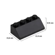 Kép 5/6 - Fekete tetőelemek | építőkocka készlet | 150 db építőkocka | Q-BRiCKS®