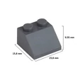 Kép 4/6 - Sötétszürke tetőelemek | építőkocka készlet | 150 db építőkocka | Q-BRiCKS®