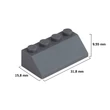 Kép 5/6 - Sötétszürke tetőelemek | építőkocka készlet | 150 db építőkocka | Q-BRiCKS®