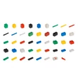 Kép 4/4 - Vegyes építőkocka készlet alapszínekben (alapkockák) | építőkocka készlet | 500 db építőkocka | Q-BRiCKS®