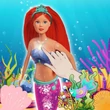 Kép 5/7 - Steffi Love: Sellő baba szivárványos világító uszonnyal 29cm - Simba Toys