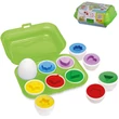 Kép 1/4 - ABC színes tojásos formaválogató 6 db tojással - Simba Toys