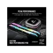 CORSAIR Memória VENGEANCE RGB PRO DDR4 32GB 3600MHz C18 SL (Kit of 2), SPD 2666MHz, fekete