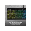 CORSAIR Vezetékes Billentyűzet Gaming, K55 RGB PRO XT, 6 programozható billentyű, Cseppálló, Csuklótámasz, US, fekete