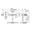 MULTIBRACKETS Asztali állvány (2 képernyős rögzítőkar), M VESA Desktopmount Dual Stand 24-32" (max.VESA: 200x100 mm)