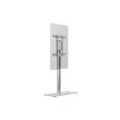 MULTIBRACKETS Padlóállvány, M Display Stand 180 Single Silver w. Floorbase (24-65", max.VESA: 700x400 mm, 50 kg)