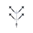 MULTIBRACKETS 4 karos asztali konzol, M VESA Gas Lift Arm Quad Silver (15-32", max.VESA: 100x100 mm, 10 kg)