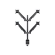 MULTIBRACKETS 4 karos asztali konzol, M VESA Gas Lift Arm Quad Black (15-32", max.VESA: 100x100 mm, 10 kg)