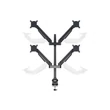 MULTIBRACKETS 4 karos asztali konzol, M VESA Gas Lift Arm Quad Black (15-32", max.VESA: 100x100 mm, 10 kg)