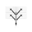 MULTIBRACKETS 4 karos asztali konzol, M VESA Gas Lift Arm Quad Black (15-32", max.VESA: 100x100 mm, 10 kg)