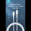 DEVIA USB TYPE-C - USB TYPE-C ADAT- ÉS TÖLTŐKÁBEL 1 M-ES VEZETÉKKEL - KINTONE SERIES TYPE-C TO TYPE-C CABLE - 60W, WHITE