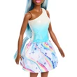 Kép 4/5 - Barbie Dreamtopia: Unikornis baba kék szivárványos ruhában - Mattel