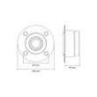 Kép 2/4 - MNC Dome magassugárzó (33512) 35/70W (Átm = 9,8 cm)