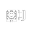 Kép 4/5 - MNC Dome magassugárzó (33513) 100W (8 x 8 cm)