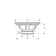 Kép 5/5 - ReVoLuTioN PY-12 hangszóró 300/600W, 8 Ohm, lemez kosár (12" - 30 cm)