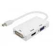 Kép 1/4 - Thunder MDP-05, Mini DisplayPort - HDMI + DVI + VGA átalakító