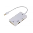 Kép 1/4 - Thunder MDP-06, Mini DisplayPort - HDMI + DVI + VGA átalakító (4K)
