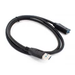 Kép 2/4 - Thunder UAX-79 (USB-A papa - USB-A mama) USB hosszabbító, USB3.0, fekete (1m)