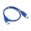 Kép 2/4 - Thunder UPC-73 (USB-A papa - USB-B papa) Nyomtató kábel, kék, USB3.0 - 0,5m
