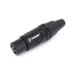 Kép 1/6 - Thunder XLR-303 XLR mama csatlakozó, fém ház, fekete